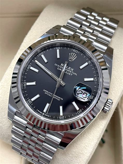 rolex datejust 41mm black dial.